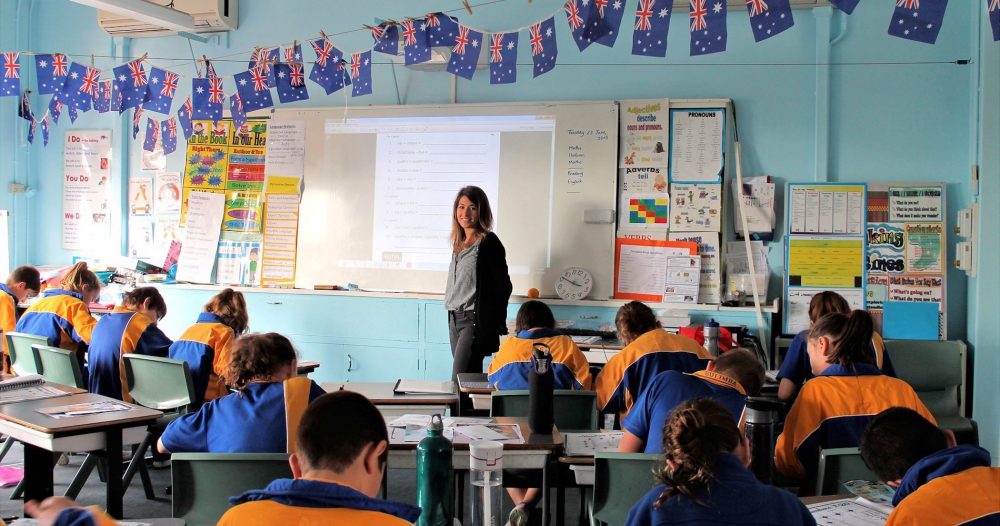 Enseñar español en Australia - foto de Michela Marazzi, en clase con sus alumnos