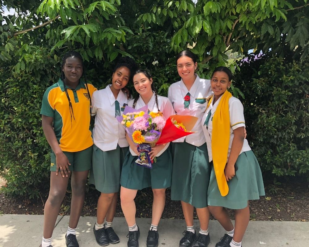 grupo de chicas de un instituto australiano