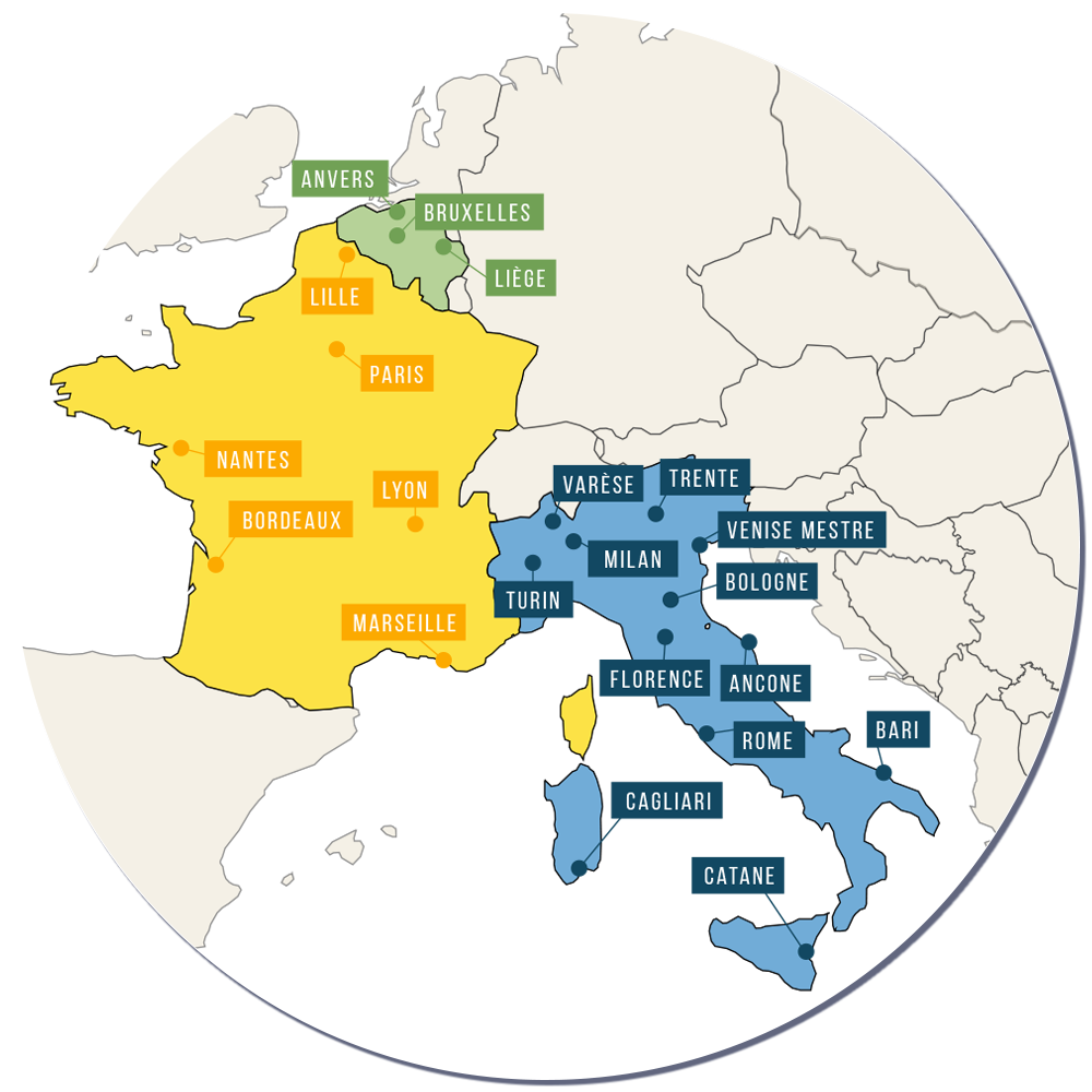 Carte Europe du WEP Challenge