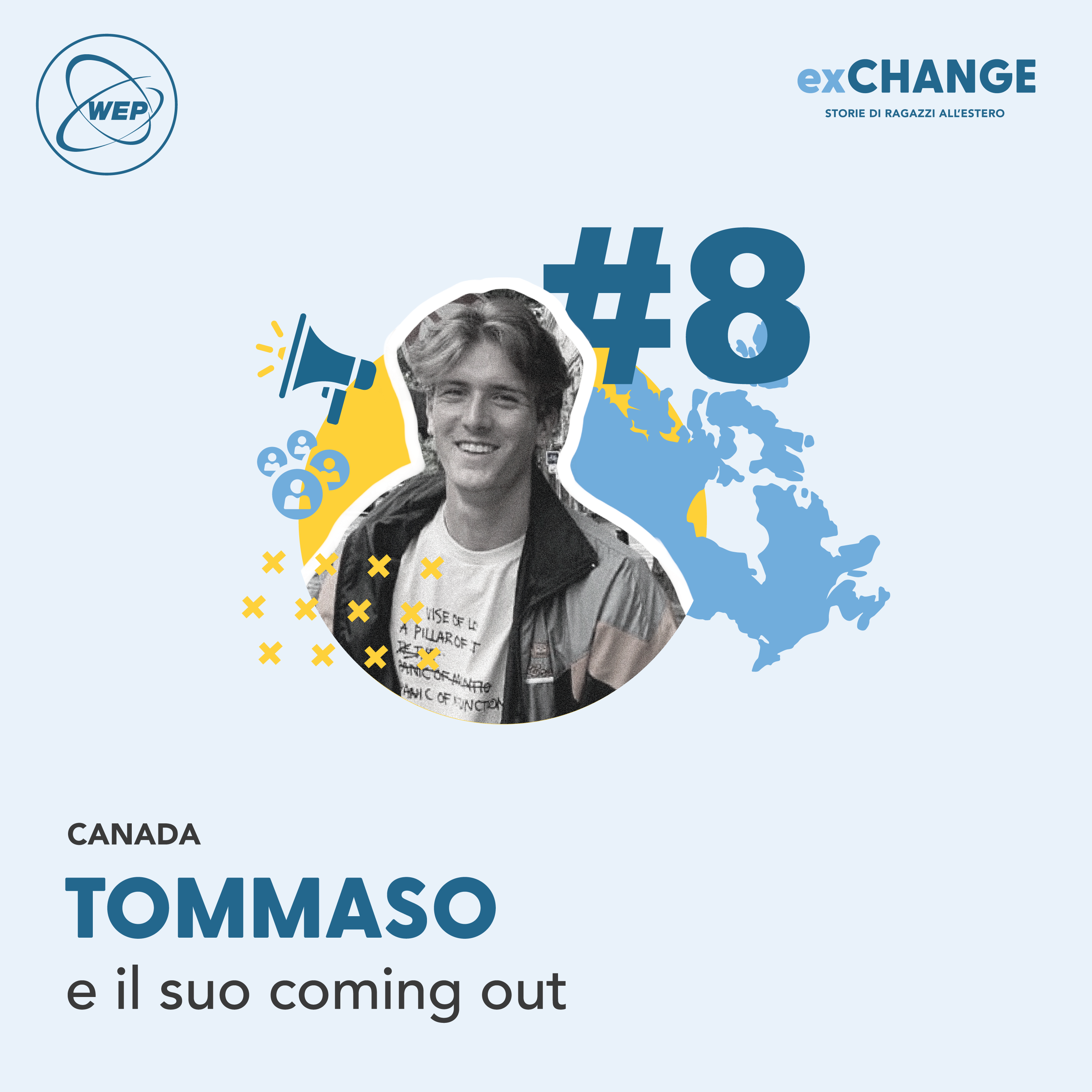 Immagine di copertina della puntata del podcast Tommaso e il suo coming out