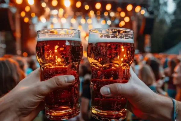 birra simbolo nazionale germania Due boccali di birra al festival Oktoberfest, uno dei simboli della Germania