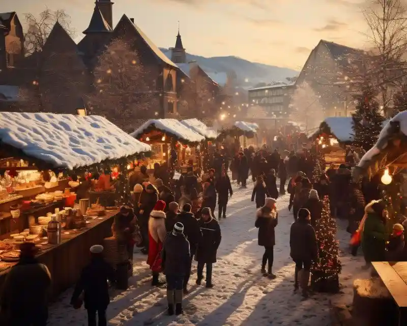 Mercatino di Natale in Germania, una delle festività più sentite del Paese.