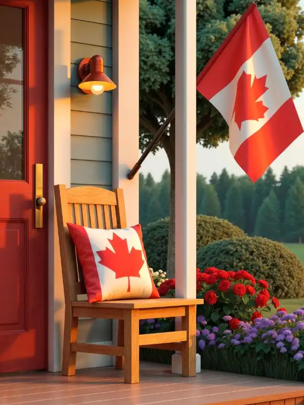 Il porch è una delle tradizioni canadesi, ovvero avere uno spazio all'esterno dell'abitazione con qualche sedia per fare due chiacchiere o bere prima di andare a dormire.